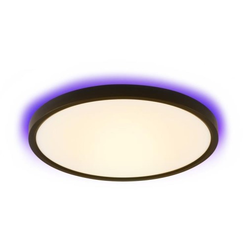 IMMAX NEO LITE TUDO SMART stropní svítidlo s RGB podsvícením 40cm, 50W Wi-Fi černá, TUYA