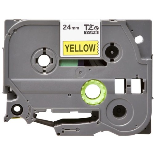 Páska TZE-651 (TZE651) kompatibilní pro Brother, 24mm, žlutá/černá, laminovaná, délka 8m