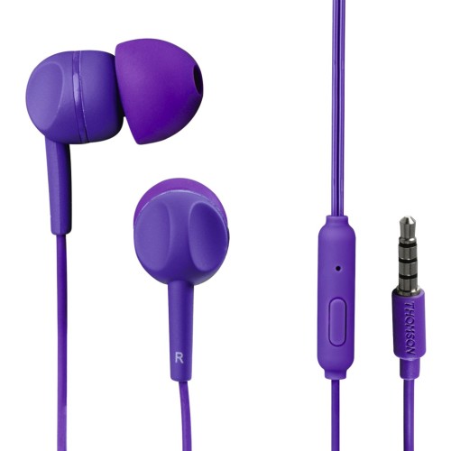 Thomson slúchadlá s mikrofónom EAR3005, silikónové štuple, fialové