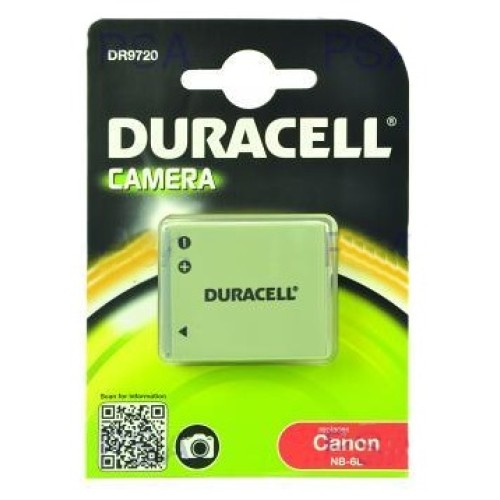 DURACELL Baterie - DR9720 pro Canon NB-6L, černá, 700 mAh, 3.7V