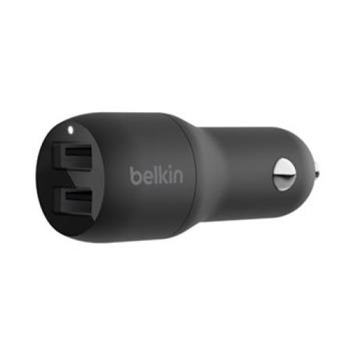 Belkin BOOST CHARGE™ 24W Duální USB-A nabíječka do auta, černá