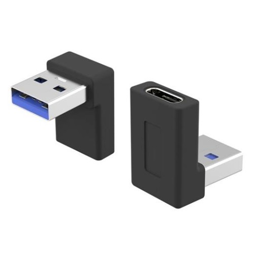 Redukcia USB-C Female na USB3.0 typ A Male zahnutá 90°