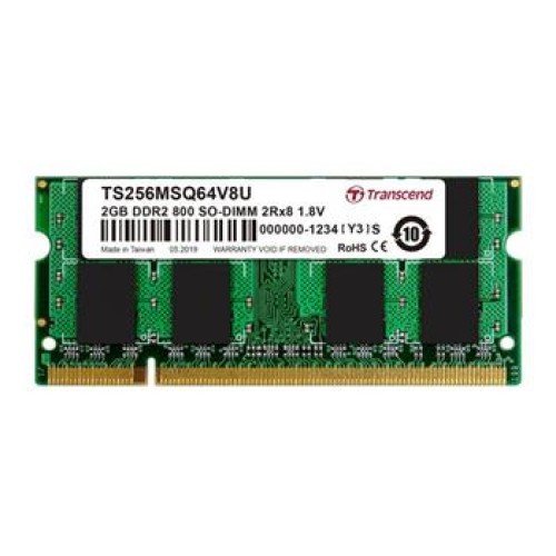 TRANSCEND - TS256MSQ64V8U - MEMORY, 2GB, SODIMM, DDR2, 800MHZ