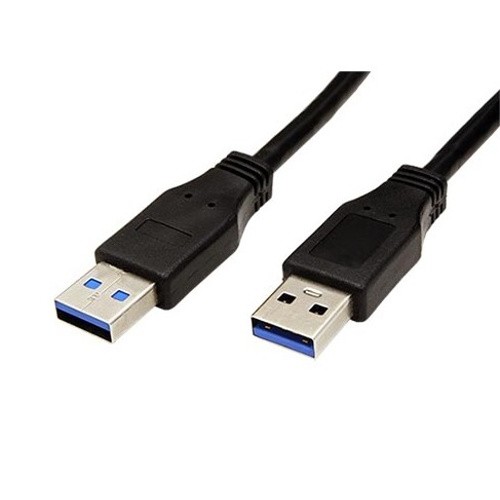 Kábel USB3.0 A(M) - USB3.0 A(M) SuperSpeed 5Gbps 0,5m, čierny