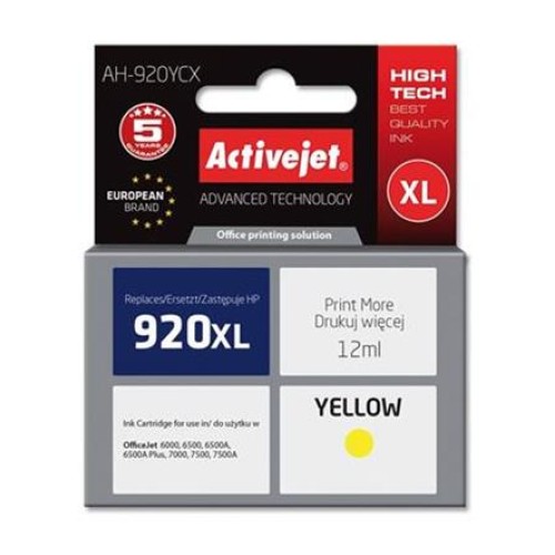 ActiveJet Ink cartridge HP CD974AE Premium 920XL Yellow - 12 ml     AH-920YCX
