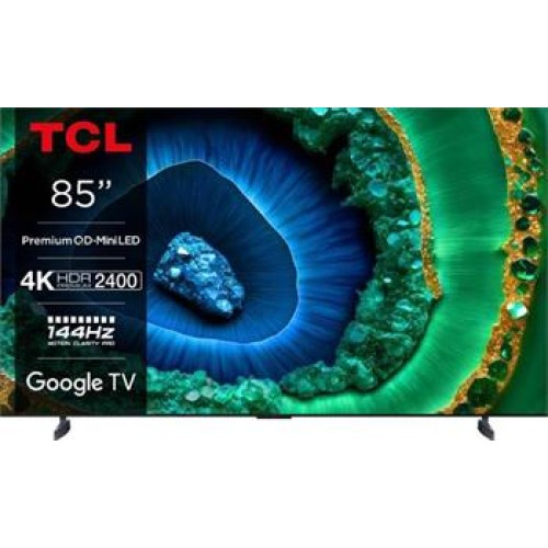 TCL 85C955 TV SMART Google TV QLED/215cm/4K UHD/5000 PPI/144Hz/Mini LED/HDR10+/Dolby Atmos/DVB-T/T2/C/S/S2/VESA
