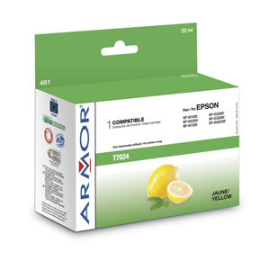 alt. kazeta wecare ARMOR pre EPSON WP4000,WP4500 Yellow XL T7024 22ml (2000 str.)