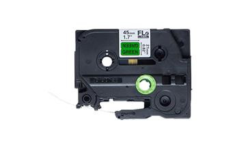 Brother - FLE7511, černá / zelená (24mm, nelaminovaný praporek)