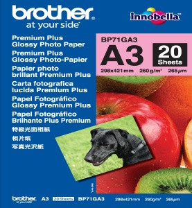 Brother fotopapír A3, premium glossy, 20 ks, 260g
