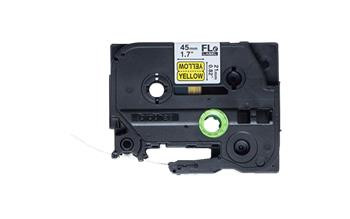 Brother - FLE6511, černá / žlutá (24mm, nelaminovaný praporek)