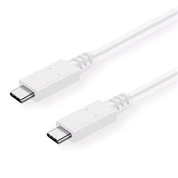 C-TECH Kabel USB 3.2, Type-C (CM/CM), PD 100W, 20Gbps, 2m, bílý