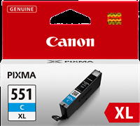 kazeta CANON CLI-551C XL cyan MG 5450/6350, iP 7250, MX 925 (500 str.)