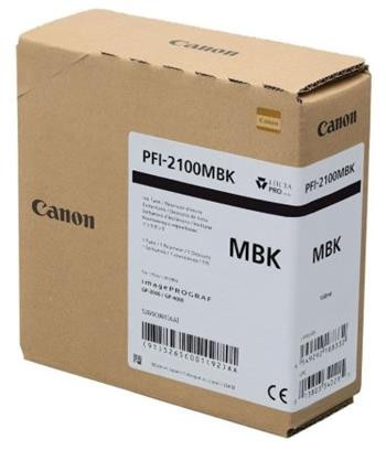 kazeta CANON PFI-2100MBK Matte Black iPF GP-2000/2600S/4000/4600S/6600S, PRO-2600//4600/6600 (160 ml)