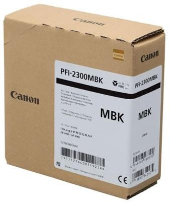 kazeta CANON PFI-2300MBK Matte Black iPF GP-2000/2600S/4000/4600S/6600S, PRO-2600//4600/6600 (330 ml)