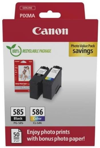 kazeta CANON PG-585 black + CL-586 color PIXMA TS7650i/TS7750i + GP501 10x15