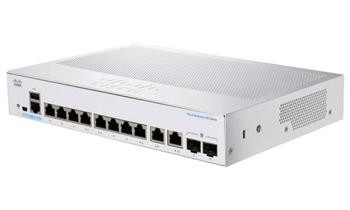 Cisco switch CBS250-8T-E-2G (8xGbE,2xGbE/SFP combo,fanless) - REFRESH