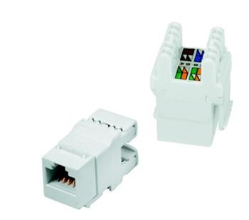 DATACOM Keystone RJ45 UTP CAT6 (DUAL) SLIM bílý