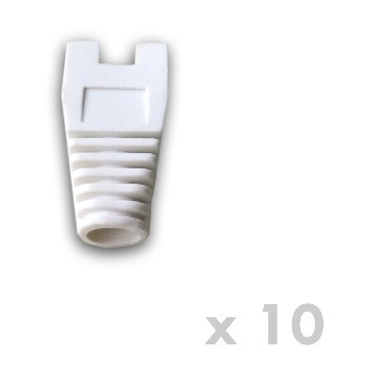 DATACOM Návlek pro plug RJ45 s výřezem bílý  (10ks)