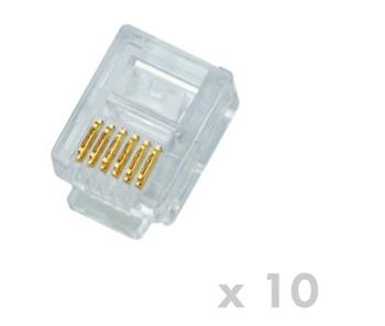 DATACOM Plug UTP CAT3 6p6c- RJ12 lanko (10ks)