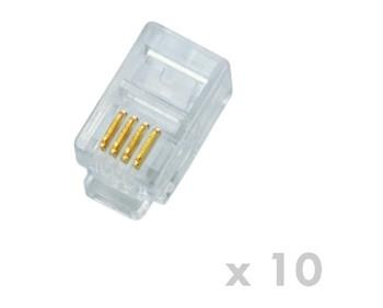 DATACOM Plug UTP CAT3 4p4c- RJ10 lanko (10ks)