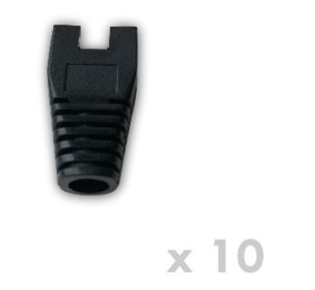 DATACOM Návlek pro plug RJ45 s výřezem černý  (10ks)