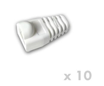 DATACOM Návlek pro plug RJ45 s bublinou bílý (10ks)