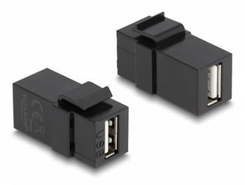 Delock Keystone modul USB 2.0 A samice > USB 2.0 A samice černá