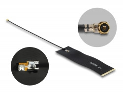 Delock LoRa Anténa 863 - 928 MHz MHF® 4 samec 1,68 dBi 1.13 15 cm FPC černá samolepící