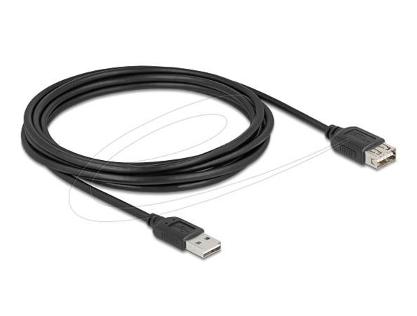 Delock USB 2.0 prodlužovací kabel EASY USB Type-A samec na EASY USB Type-A samice 3 m, černý