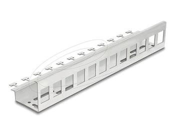 Delock Kovový držák Keystone, 12 portů, k montáži na lištu DIN nebo na stěnu