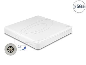 Delock Anténa 5G LTE MIMO 2 x N, zásuvka, 2,7 - 9,0 dBi, směrová, montáž na stěnu i sloup venkovní, bílá