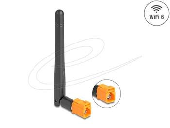 Delock WiFi 6 anténa FAKRA M, zásuvková, 4 až 6 dBi, všesměrová, s otočným kloubem, černá