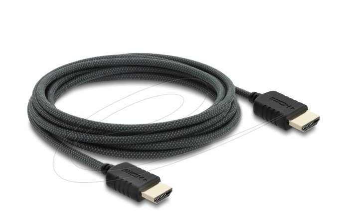 Delock Koaxiální kabel High Speed HDMI 8K 60 Hz 48 Gbps s pleteným opláštěním 3 m