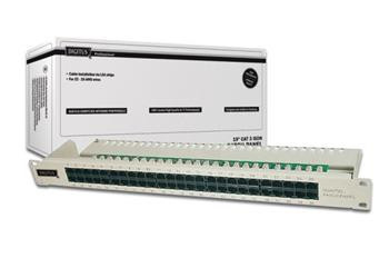 Digitus CAT 3 ISDN Patch Panel, nestíněný, 50 portů RJ45, 8P4C, LSA, 1U, montáž do stojanu, šedá, 482x44x109