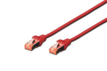 Digitus Patch Cable, S-FTP, CAT 6, AWG 27/7, LSOH, Měď, červený 3m
