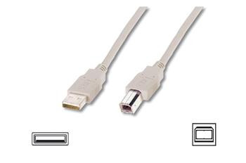 Digitus Připojovací kabel USB 2.0, typ A - B M / M, 1,0 m,šedý
