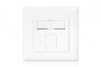 Digitus CAT 6A Třída EA síťová zásuvka, stíněná 1x RJ45, LSA, čistě bílá, zapuštěná montáž, 8 směrů