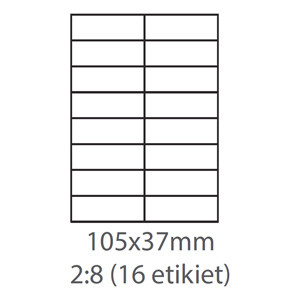 etikety Samolepiace 105x37 univerzálne biele (1000 listov A4/bal.)