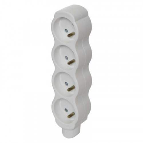 Samostatná 4 zásuvka, biela