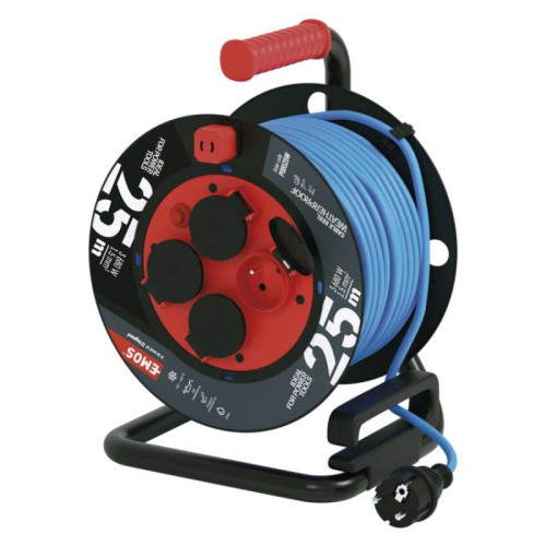 Špeciálny predlžovací kábel na bubne 25 m / 4 zásuvky / PVC/ 230 V / 1,5 mm2