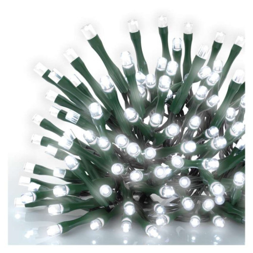 LED vianočná reťaz, 50 m, vonkajšia aj vnútorná, studená biela, programy, časovač