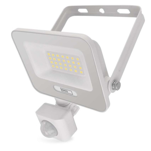 LED reflektor GLARO s pohybovým čidlom, 20 W, biely, IP54, 2000 lm, neutrálna biela