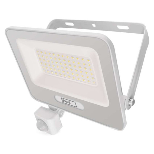LED reflektor GLARO s pohybovým čidlom, 50 W, biely, IP54, 5000 lm, neutrálna biela