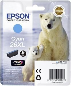 EPSON cartridge T2632 cyan (lední medvěd) XL