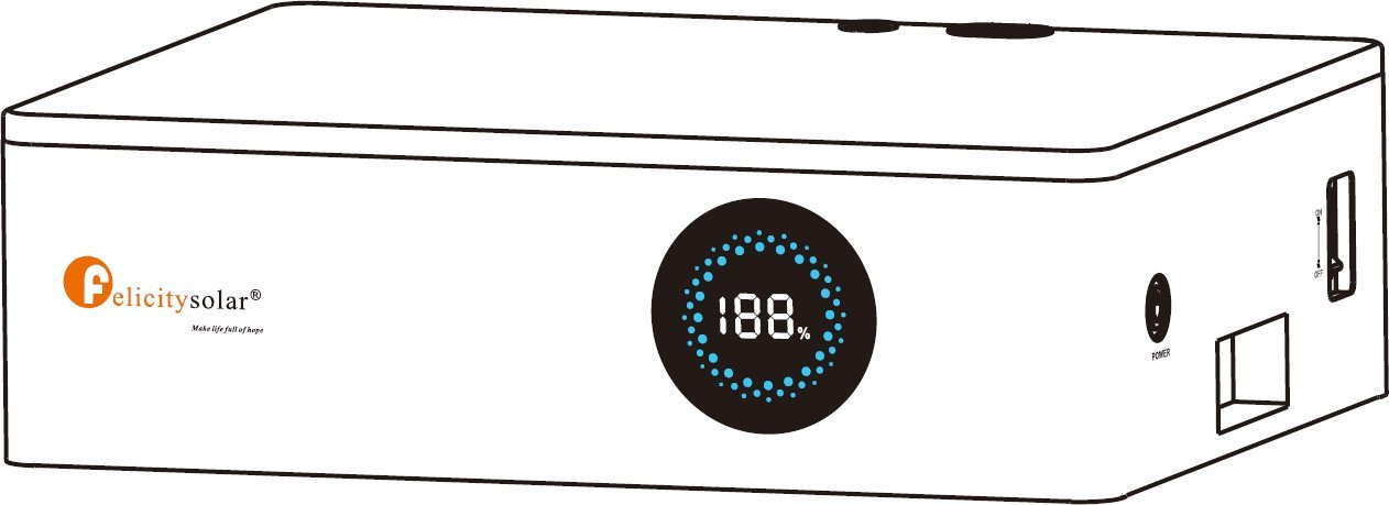 Batéria Felicity FLS48100-C s displejom a podstavcom, 5,12 kWh, LV