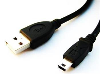 GEMBIRD Kabel USB A-MINI 5PM 2.0 1,8m HQ Black, zlacené kontakty