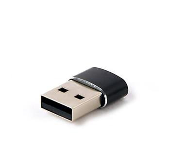 GEMBIRD adaptér USB-A samec na USB-C samice, černý