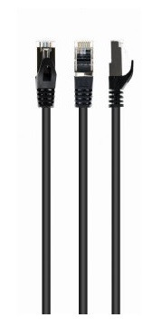 GEMBIRD Patch kabel S/FTP Cat. 6A LSZH, 0,5 m, černý