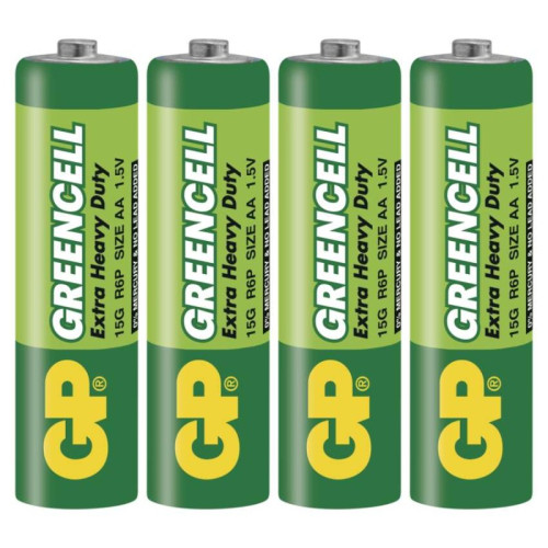 Zinko-chloridová batéria GP Greencell R6 (AA), 4 ks