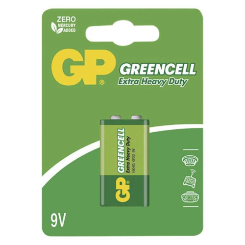 Zinko-chloridová batéria GP Greencell 6F22 (9V), 1 ks